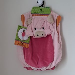 Pig 2T Plush Costume Hooded Jumpsuit